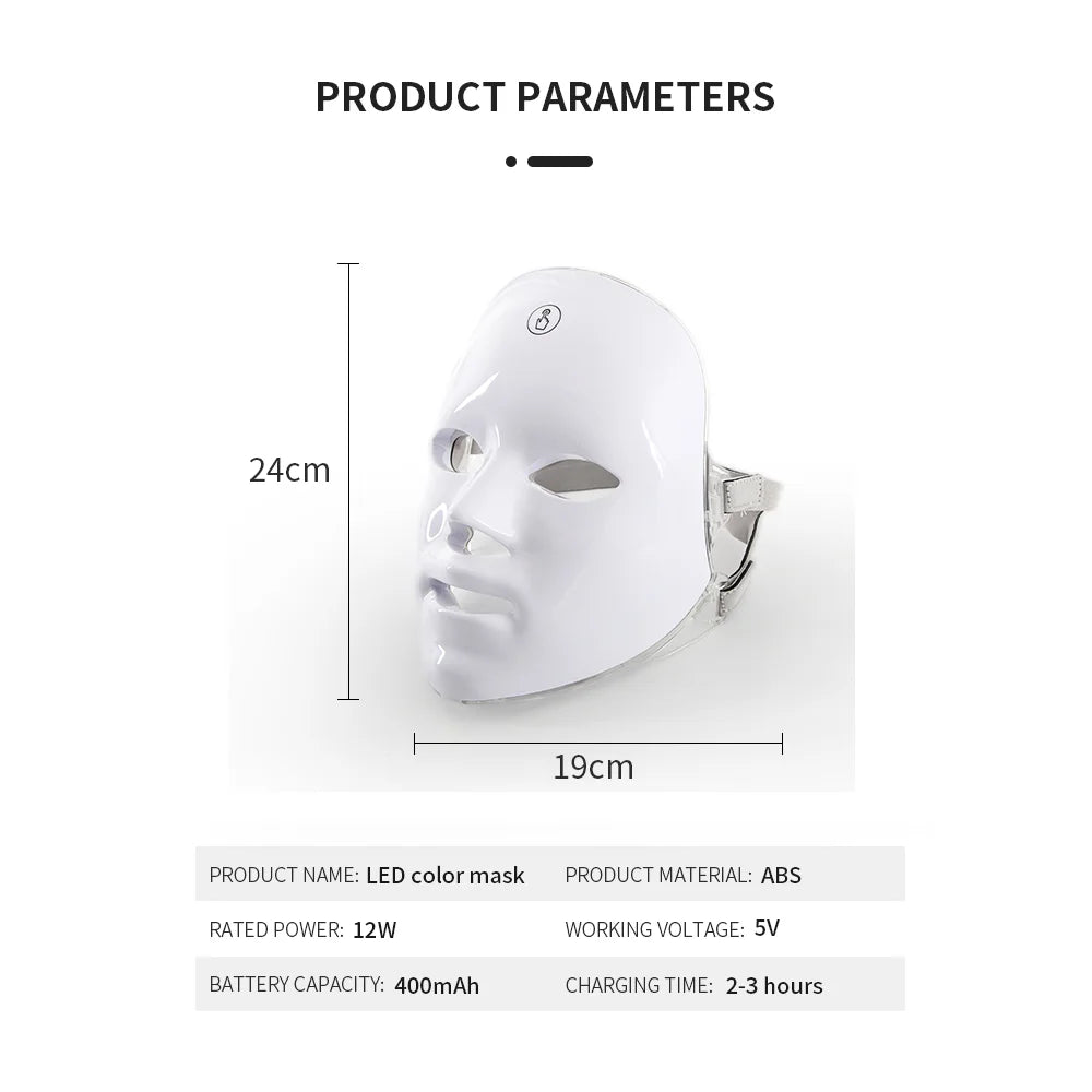 LED Photon Skin Rejuvenation Device with Face Mask