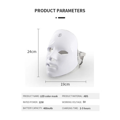 LED Photon Skin Rejuvenation Device with Face Mask